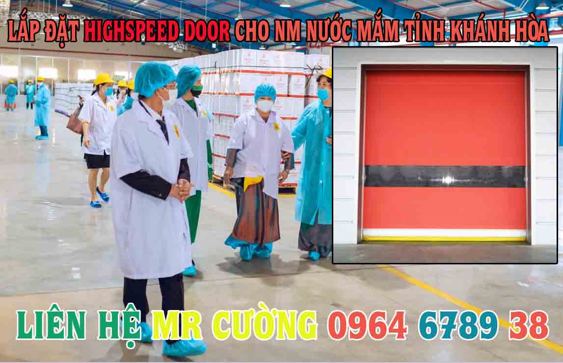 Lắp đặt highspeed Door cho NM nước mắm khánh hòa